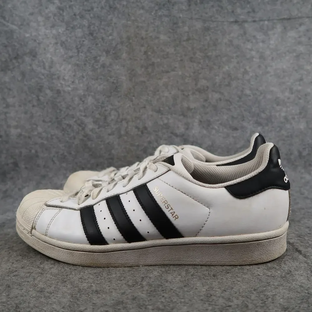 Adidas Shoes Mens 7.5 Superstar Sneakers Casual Lace Up Trainer Lifestyle White